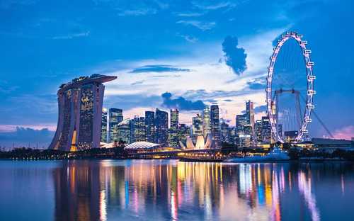 Bus Hop-On Hop-Off de Singapour Bus à ciel ouvert à Marina Bay à Singapour